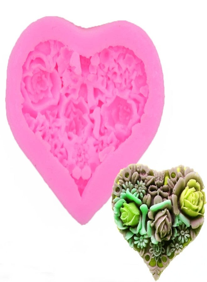NINEXY 2PCS Rose Flower Love Heart Silicone Soap Mold Fondant Sugar Chocolate Candy Cake Mold Valentine's Day Gift - Image 5