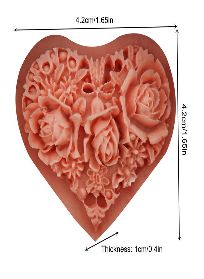 NINEXY 2PCS Rose Flower Love Heart Silicone Soap Mold Fondant Sugar Chocolate Candy Cake Mold Valentine's Day Gift - Image 3
