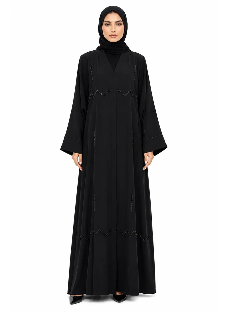عباءات ريم عباية نسائية مزينة مع شيلة متناسقة