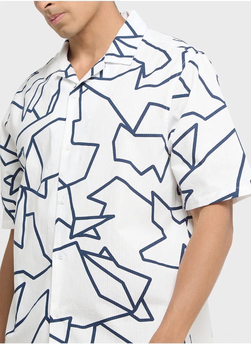 Robert Wood Printed Shirt