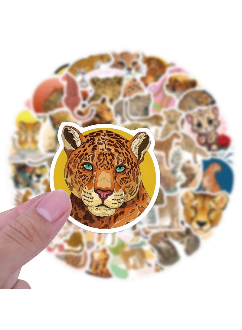 60 PCS Cheetah Vinyl Animal Aesthetic Waterproof Stickers for Birthday Party Supplies Decoration Favors Rewards Gifts for Kids Adults Teens for Water Bottles Laptop Birthday Party Supplies Decoration - Image 4