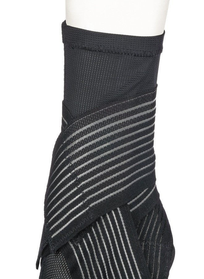 كرامر دعامة الكاحل Active Ankle 329، كم ضاغط للكاحل بأحزمة للرجال والنساء، دعامات للكرة الطائرة، وكرة القدم، وكرة السلة، والرجبي، حماية ودعم للالتواء، أسود، كبير - Image 2