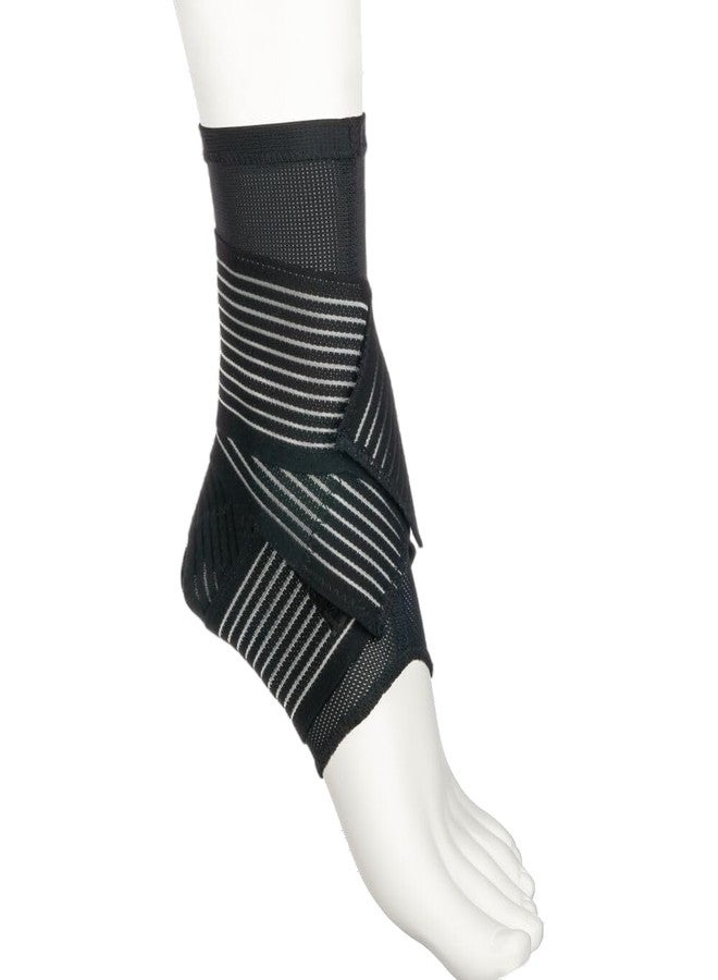 كرامر دعامة الكاحل Active Ankle 329، كم ضاغط للكاحل بأحزمة للرجال والنساء، دعامات للكرة الطائرة، وكرة القدم، وكرة السلة، والرجبي، حماية ودعم للالتواء، أسود، كبير - Image 1