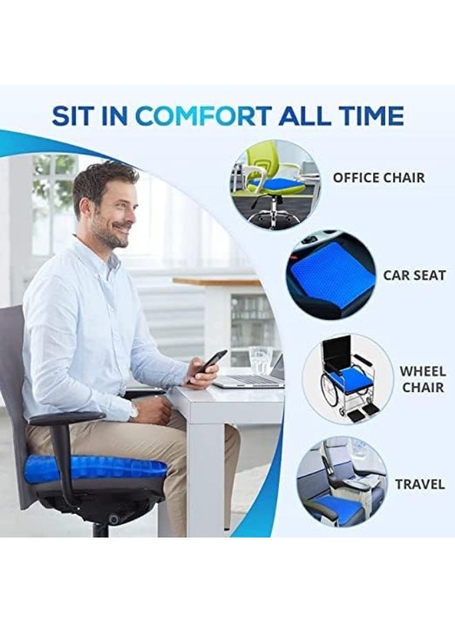 Ranade Mart Ranade Mart Egg Gel Seat Cushion, Breathable Gel Cushion Chair Pads with Non-Slip Cover for Home Office Car Wheelchair, Honeycomb Design As Seen On TV-1PCS  - Image 5