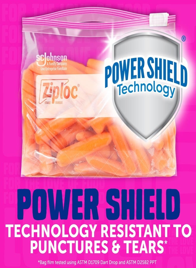 Ziploc Quart Food Storage Slider Bags, Power Shield Technology for More Durability, 42 Count - Image 2