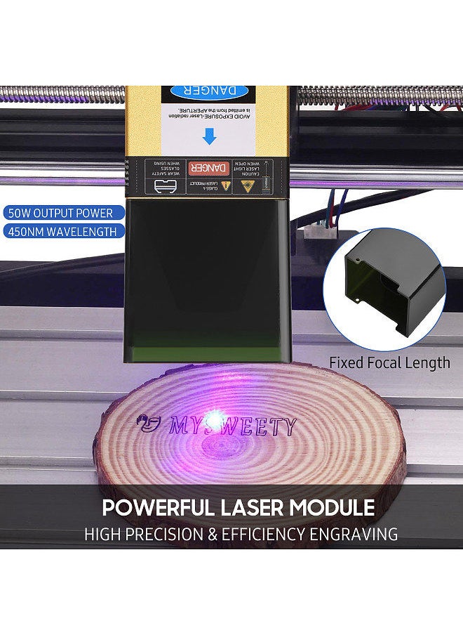 Generic Laser Module Fixed Focal Length Laser Engraving Head High Speed Laser Engraver,450nm 50W  - Image 3