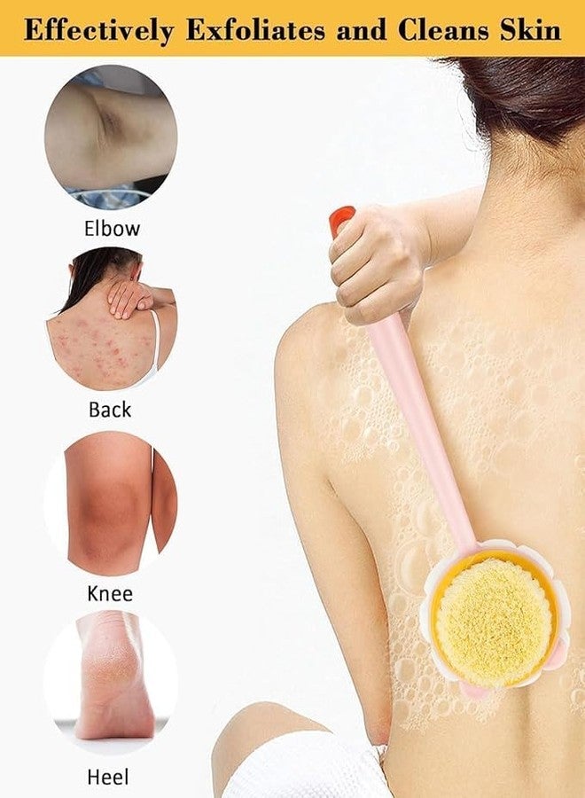 SGABANI Soft Silicone Back Scrubber Shower Bath Body Brush Body Scrubber For Men and Women (Yellow) - Image 1
