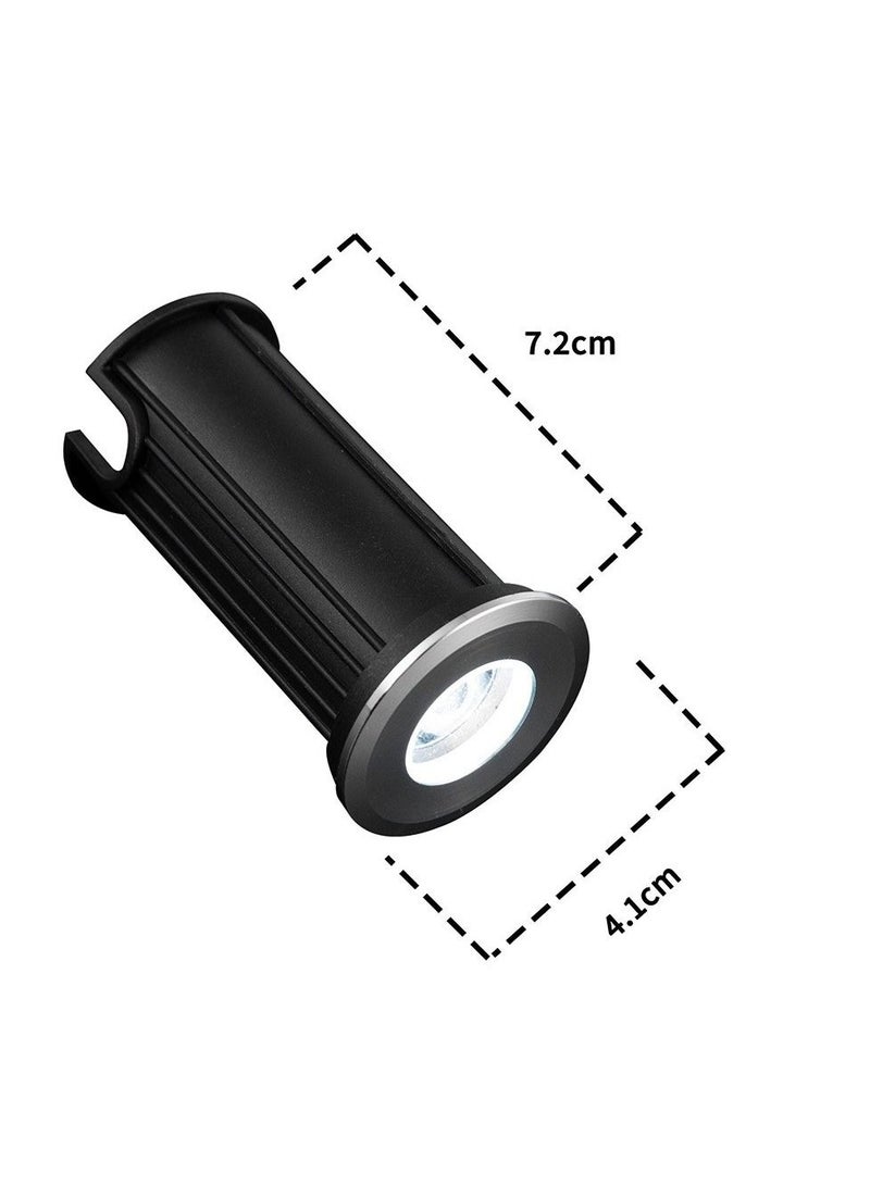 يوكاندل مصباح ارضي دفن للحديقة، شكل دائري، مقاومة عالية للماء ، إضاءة ممرات خارجية ابيض - Image 3