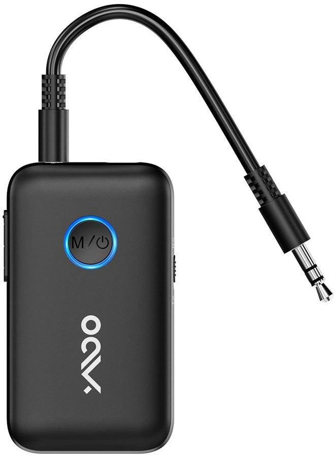 YMOO - Bluetooth 5.3 Transmitter Receiver for TV to 2 Wireless Headphones, 3.5mm Jack in-Flight Bluetooth Audio Adapter for Airplane, Dual Link AptX Adaptive/Low Latency/HD Audio for Home Stereo/PC/Gym - Image 1
