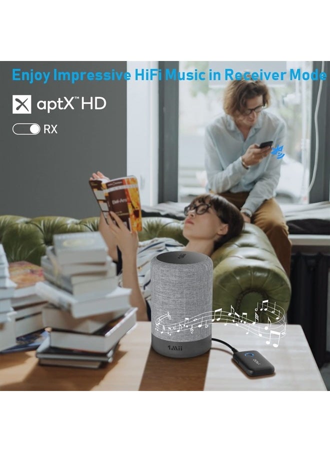 YMOO - Bluetooth 5.3 Transmitter Receiver for TV to 2 Wireless Headphones, 3.5mm Jack in-Flight Bluetooth Audio Adapter for Airplane, Dual Link AptX Adaptive/Low Latency/HD Audio for Home Stereo/PC/Gym - Image 1