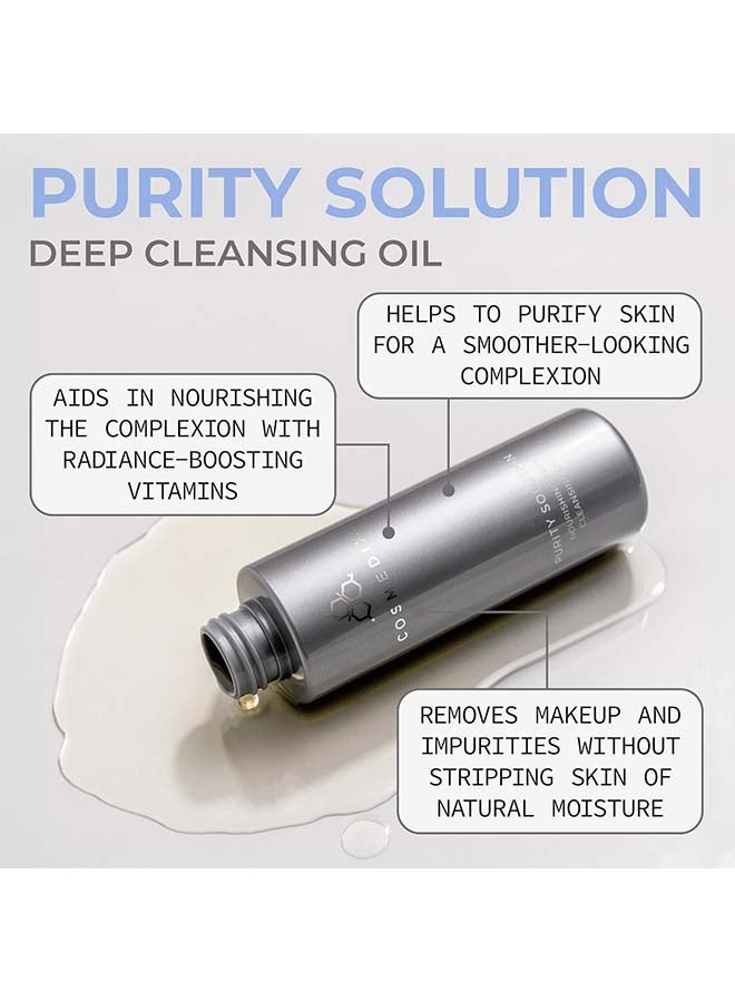 CosMedix Purity Solution Nourishing Deep Cleansing Oil Gentle Makeup Remover And Pore Cleanser | For Balanced And Soft Skin 100ml - Image 2