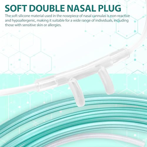 Gadget Beyond 10 Pack High-Flow Ultra Soft Nasal Oxygen Cannula, Green Crush Resistant Tubing with Standard Connection 6.6 Feet - Image 3