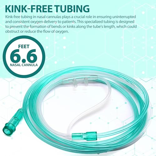 Gadget Beyond 10 Pack High-Flow Ultra Soft Nasal Oxygen Cannula, Green Crush Resistant Tubing with Standard Connection 6.6 Feet - Image 4