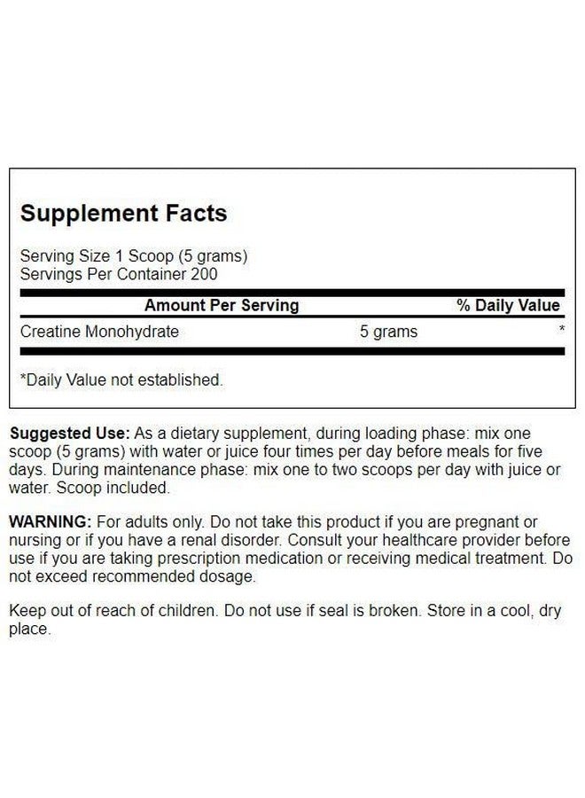 SWANSON مسحوق كرياتين سوانسون 2 رطل 3 أونصة (1 كجم) - Image 2