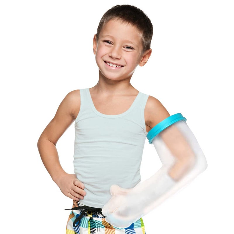 VALLEYWIND Kids Arm Cast Cover for Shower Bath Teens Waterproof and Watertight Cast Bandage Protector Bag for Broken Surgery Wound Arm Hands WristsProtector Bag S175inches