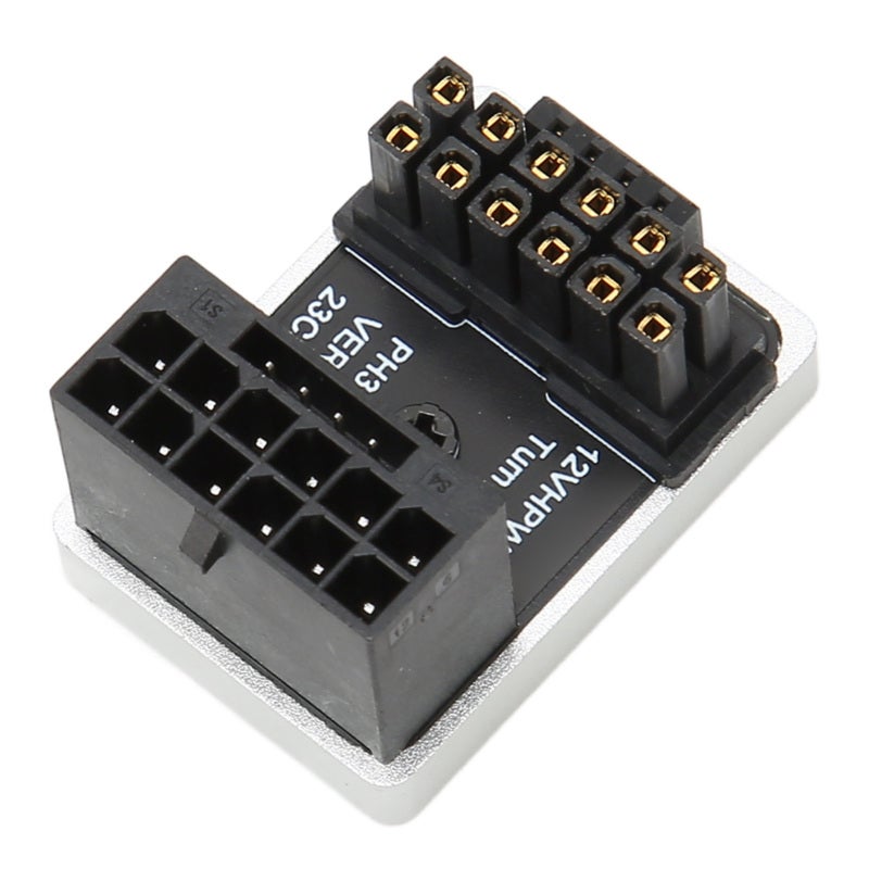 ATX 16Pin Male to 16pin Female 180 Degree Angled Adapter Aluminum Alloy - Plug and Play 600W Graphics Card U Turn Angle Connector for Desktop Computers - Image 4