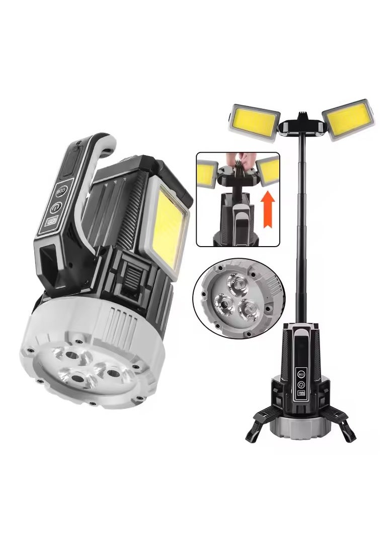 Generic Rechargeable Working Light Portable Led Tripod Work Lamp Adjustable Work Light for Workshop Site Lighting Outdoor  - Image 1