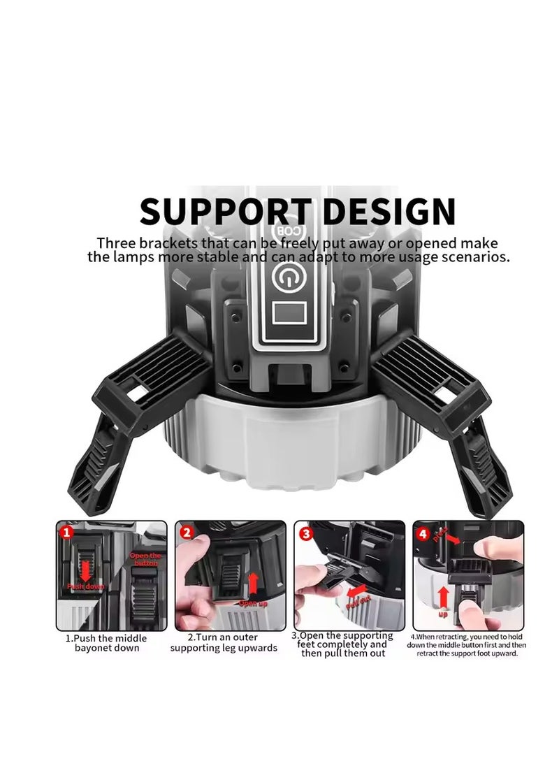 Generic Rechargeable Working Light Portable Led Tripod Work Lamp Adjustable Work Light for Workshop Site Lighting Outdoor  - Image 3