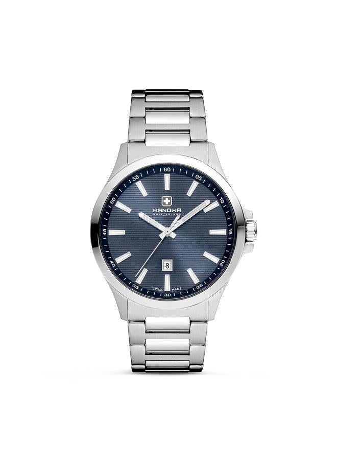 Hanowa Kander 43mm Blue Dial Stainless Steel Bracelet Watch for Men  - Image 1