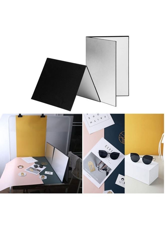 NIBEMINENT 3-Piece Photography Paperboard Reflector Diffuser Set Silver/Black/White  - Image 5