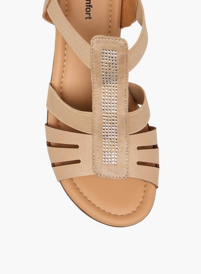 Le Confort Embellished Cutout Sandals with Block Heels - Image 4
