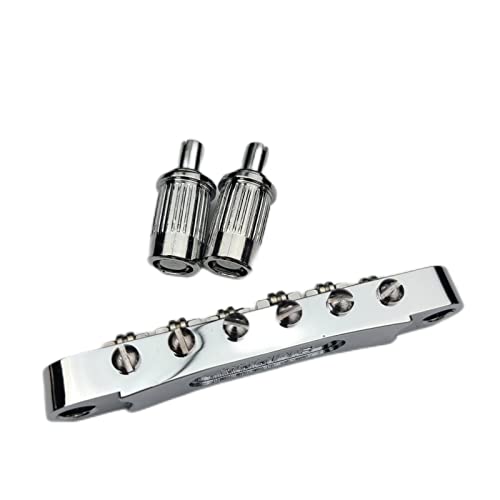 Kaynes Chrome Guitar Roller Saddle Bridge Tune-O-Matic Bridge with Roller Saddles For Epiphone Les Paul LP SG Style 6 String Electric Guitar BM005 Silver - Image 4