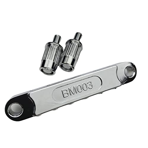 Kaynes Chrome Guitar Roller Saddle Bridge Tune-O-Matic Bridge with Roller Saddles For Epiphone Les Paul LP SG Style 6 String Electric Guitar BM005 Silver - Image 5