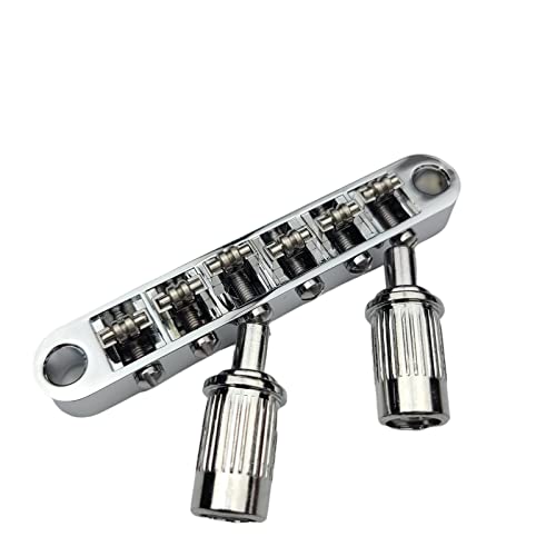 Kaynes Chrome Guitar Roller Saddle Bridge Tune-O-Matic Bridge with Roller Saddles For Epiphone Les Paul LP SG Style 6 String Electric Guitar BM005 Silver - Image 3