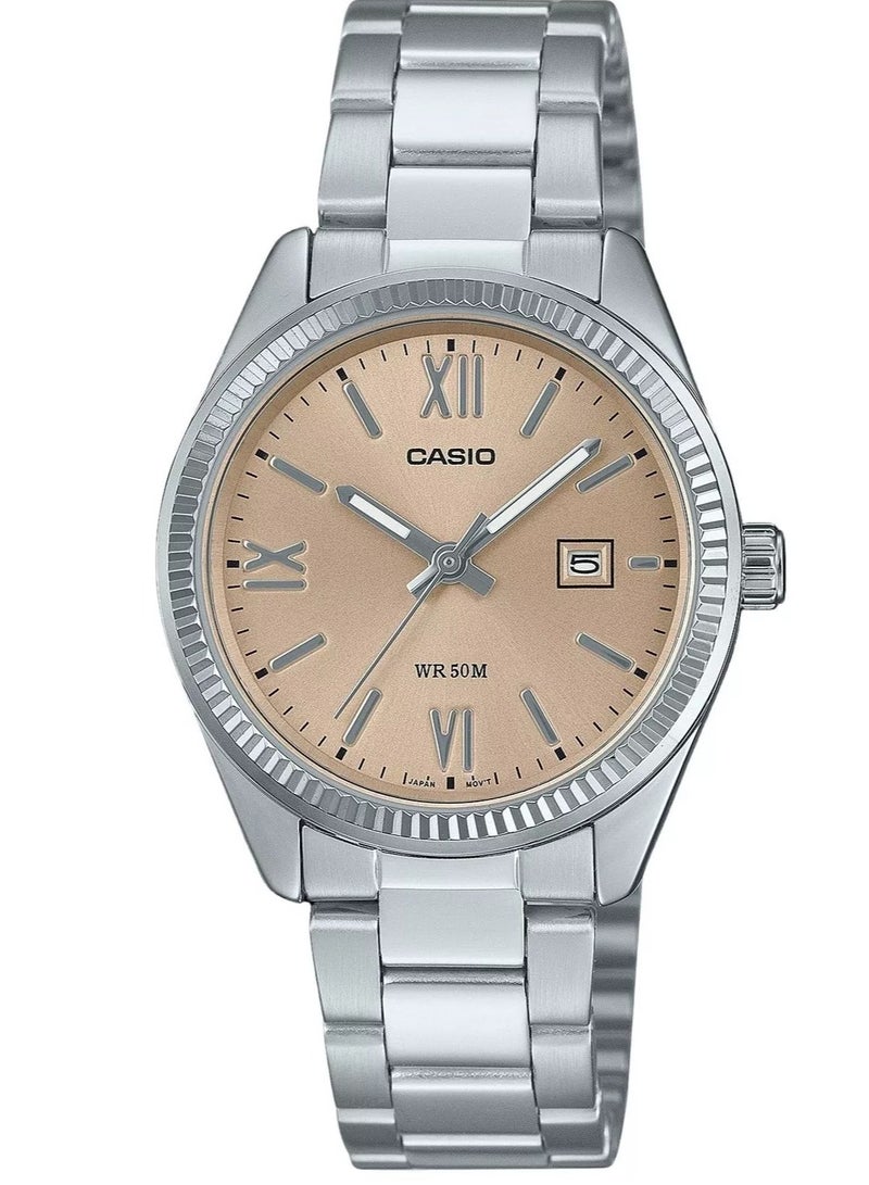 Casio Standard Peach Dial Quartz Dress Women's Watch LTP-1302DD-4A2V - Image 1