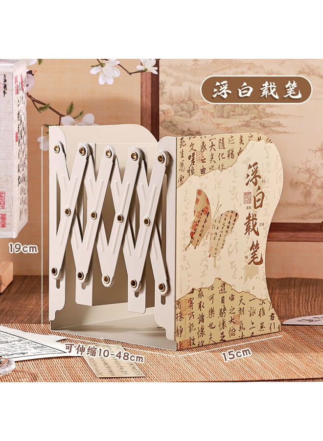Kaba Bear Creative Student Desktop Retractable Bookshelf Cartoon Office Books Bookshelf Folding Storage Bookend Display Rack - Image 1