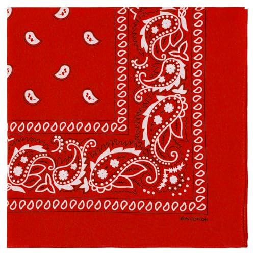 combocube 12 Pack Multi-Purpose Cotton Paisley Cowboy Bandanas Headband for Men and Women,Blue&White&Red - Image 4