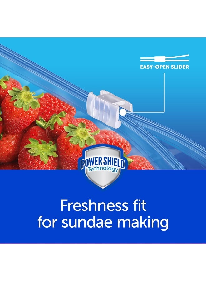 Ziploc Quart Food Storage Freezer Slider Bags, Power Shield Technology for More Durability, 34 Count - Image 3