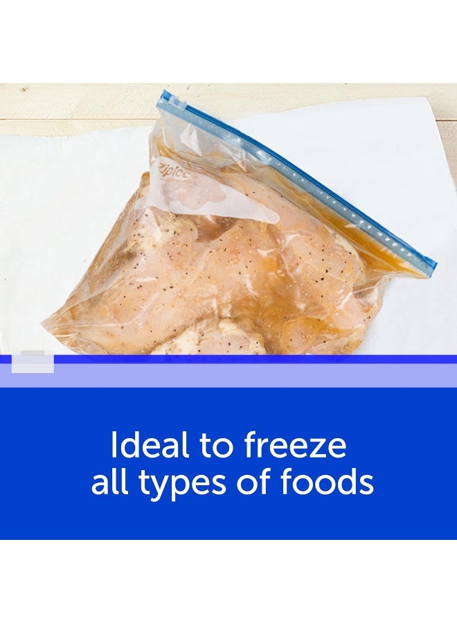 Ziploc Quart Food Storage Freezer Slider Bags, Power Shield Technology for More Durability, 34 Count - Image 4