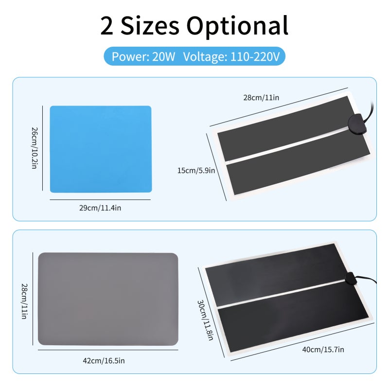 Resin Heating Mat 29x26cm: Fast Curing Mat - Adjustable Temperature 65℃-75℃, Sealed Surface For Resin Supplies, Diy Handcrafts, Small Business & Multi-Scene Use - Image 2