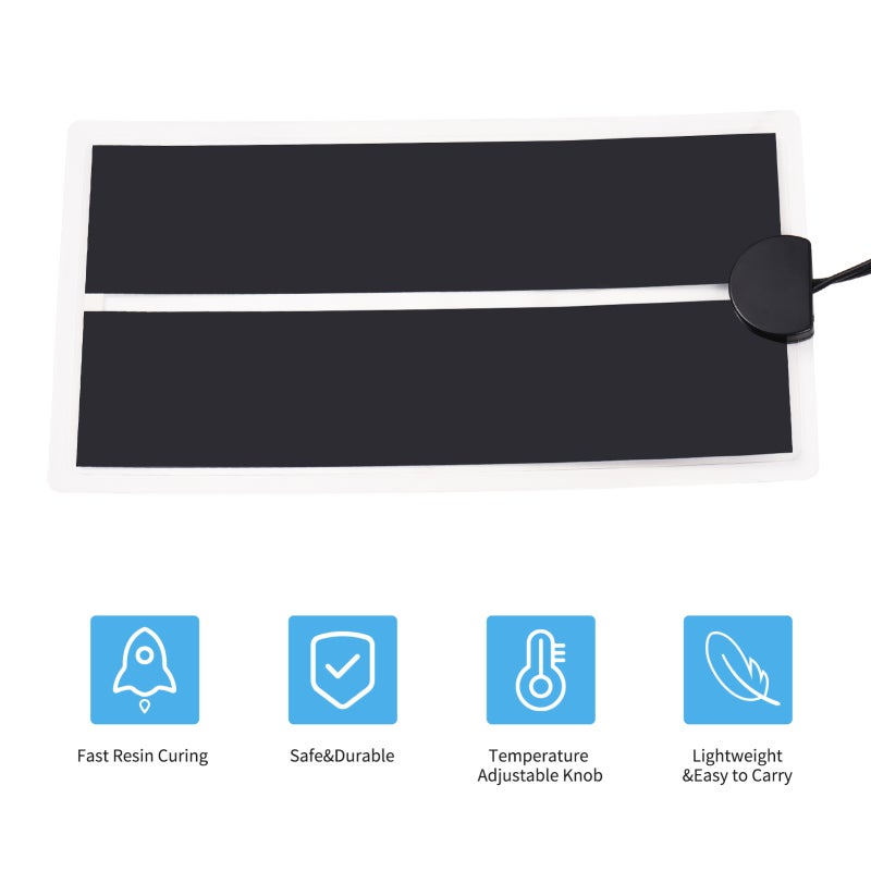 Resin Heating Mat 29x26cm: Fast Curing Mat - Adjustable Temperature 65℃-75℃, Sealed Surface For Resin Supplies, Diy Handcrafts, Small Business & Multi-Scene Use - Image 3