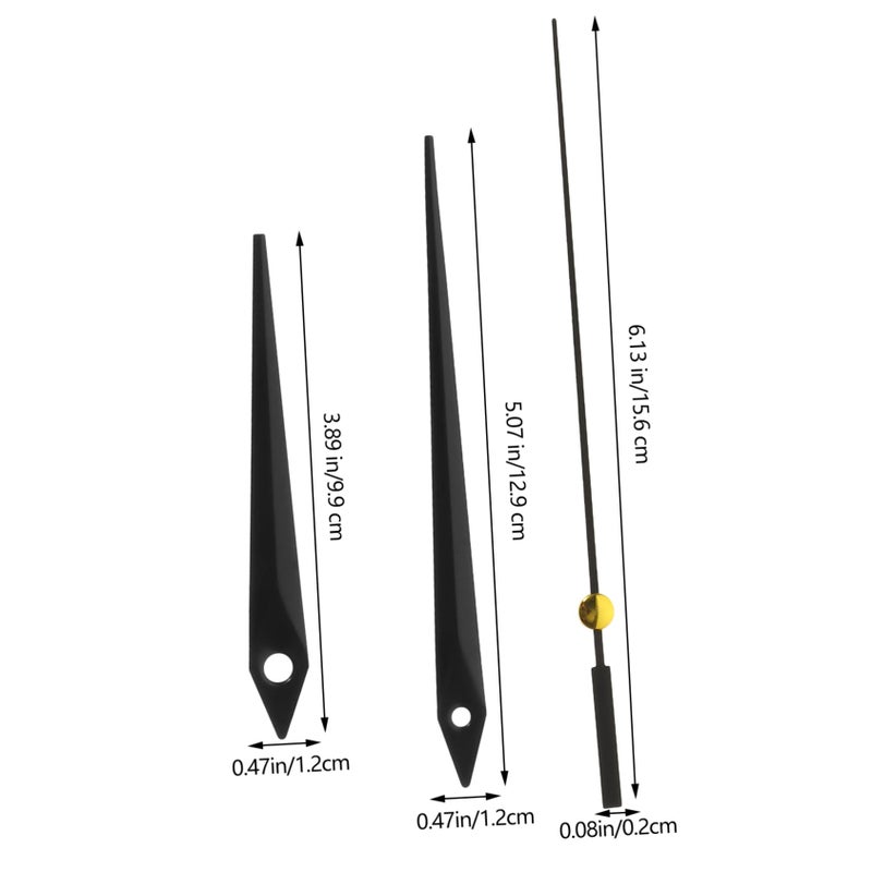 4 Sets DIY Clock Hands Replacement Kit Durable Metal Clock Hands Easy to Install for Craft Projects - Image 3