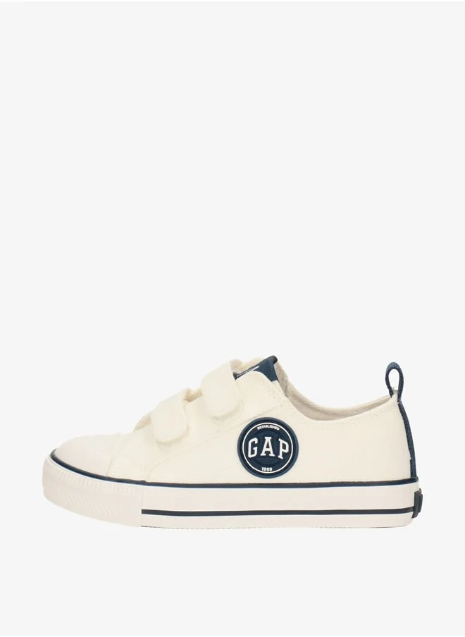 جاب Boys' Logo Detail Canvas Shoes with Hook and Loop Closure