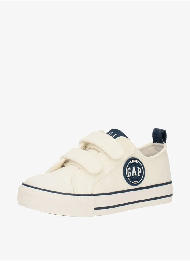 جاب Boys' Logo Detail Canvas Shoes with Hook and Loop Closure