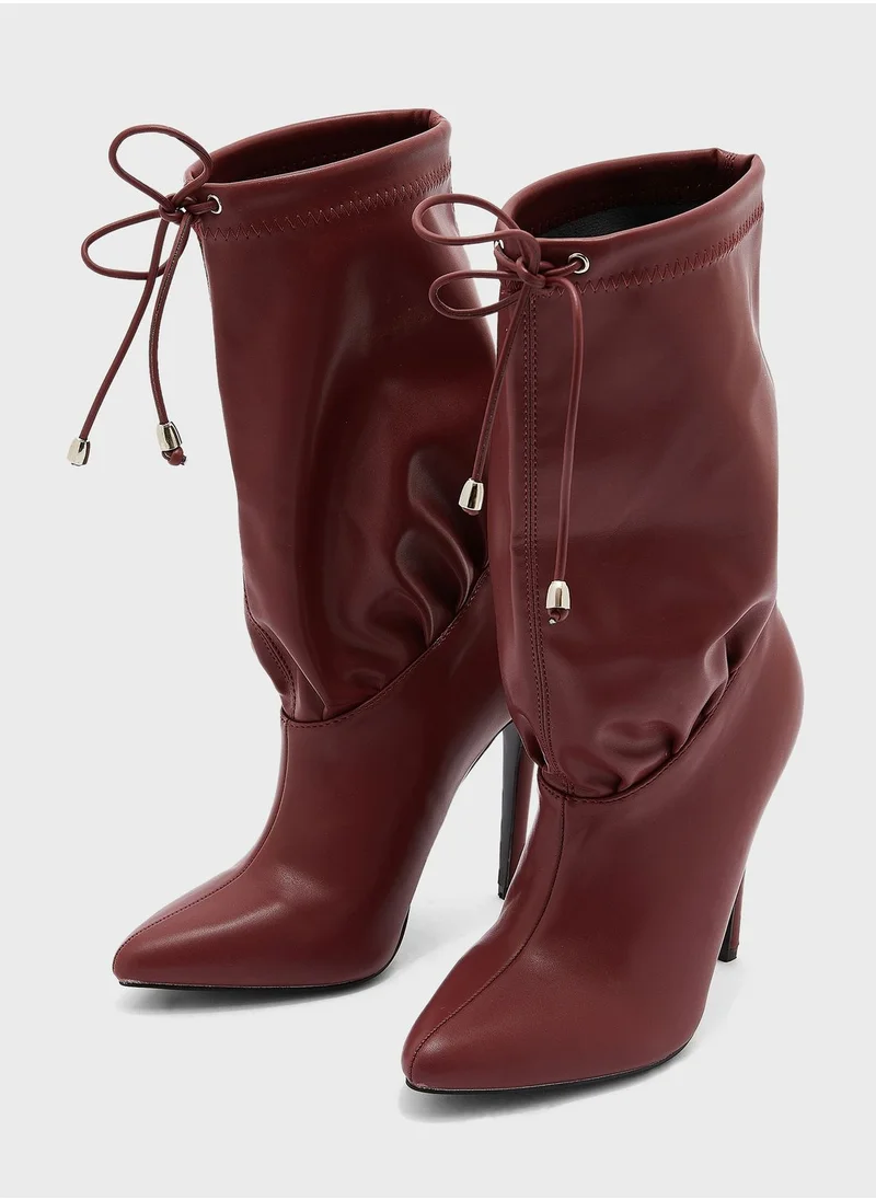 ELLA Ruched Detail Pointed Boot