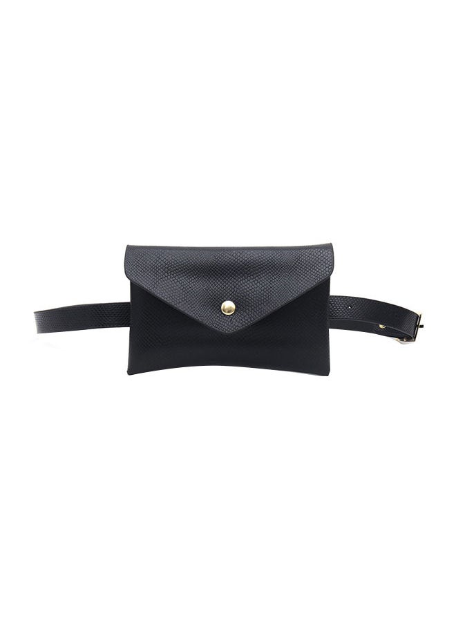 Fashion Snake Print Casual Waist Bag Black