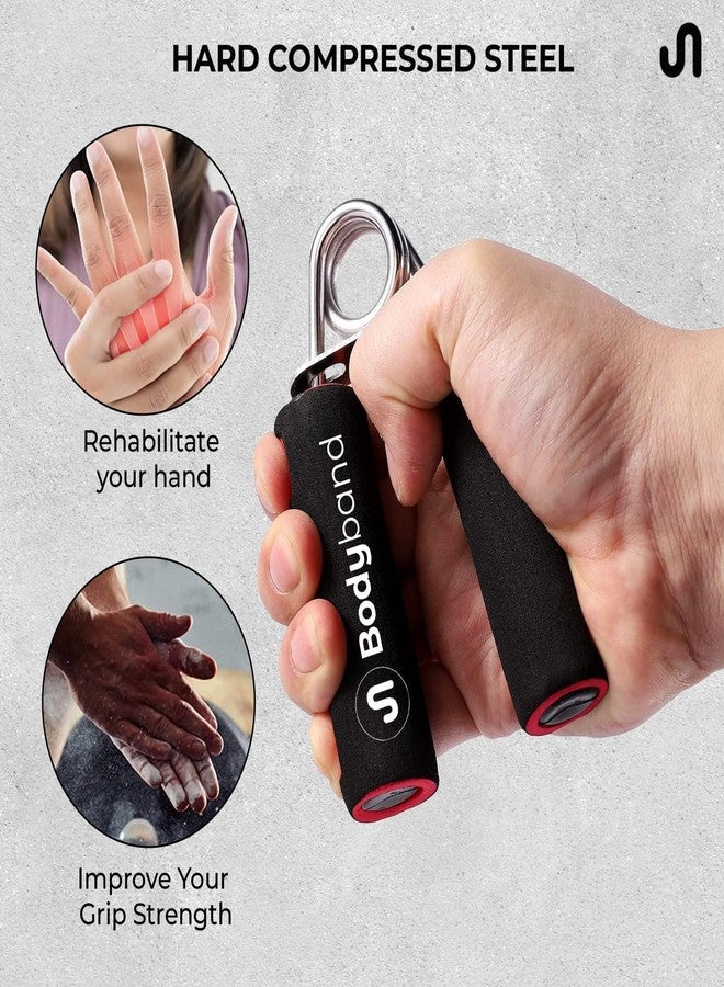Bodyband Hand Grip Strengthener with Foam Handle, Hand Gripper for Men & Women for Gym Workout Hand Exercise Equipment to Use in Home for Forearm Exercise, Finger Exercise Power Gripper - Pack of 2 - Image 3