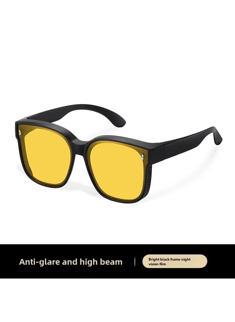 Generic Unisex Prescription Glasses with Night Vision Polarized Sunglasses Green vertical point hd polarized 