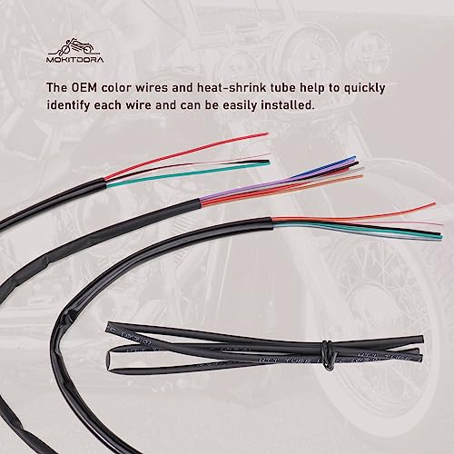 MoKitDora 10''-16'' Handlebar Control Extension Cable Wire Kit with Throttle-by-Wire Extend Compitable with 2014-up Harley Touring Road King Street Electra Glide - Image 4
