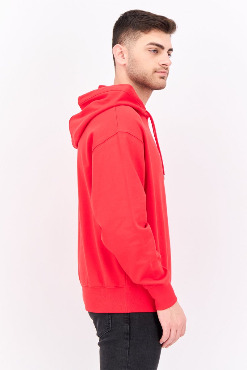 ESPRIT Men Embroidered Long Sleeves Hoodie, Red - Image 2