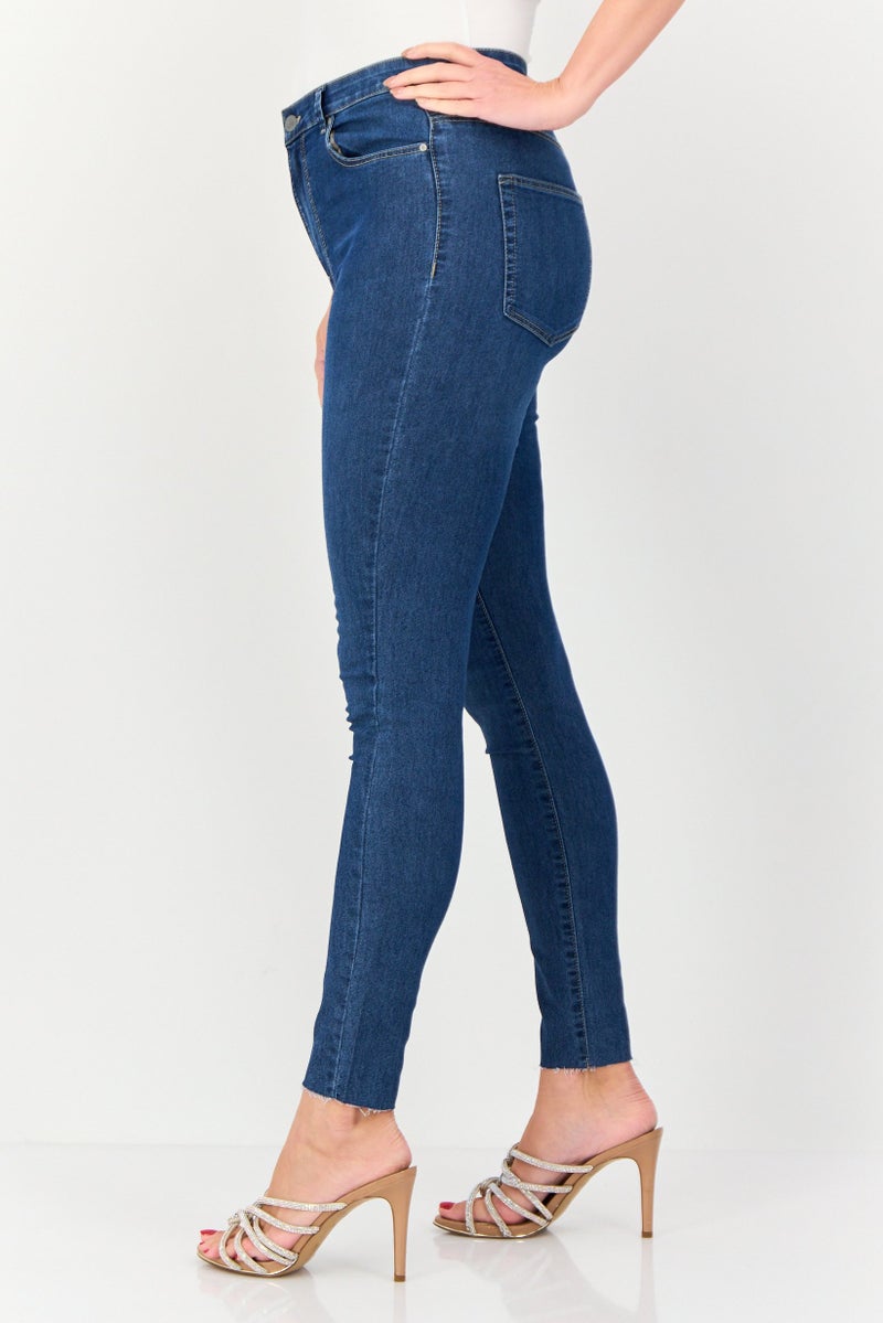 ONLY Jdy By Only Women Regular Fit Solid Stretchable Denim Jeans, Blue  - Image 2