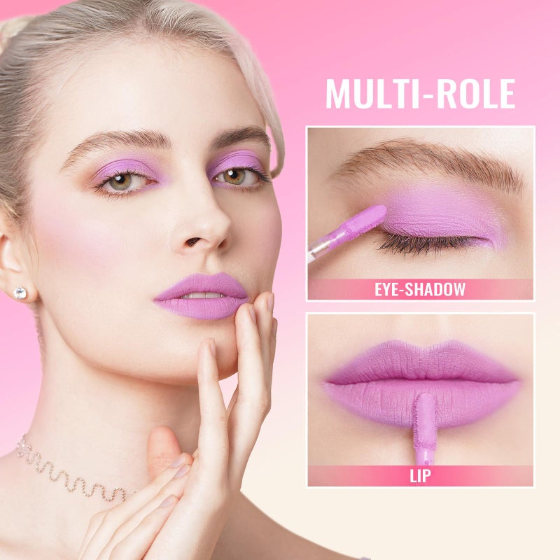 Oulac Matte Liquid Pinky Purple Lipstick for Women, Light Pink Lipstick Long Lasting Waterproof Lip Stain, No Transfer, Creamy High Pigmented Formula with Rose Oil, Vegan & Cruelty-Free, M14 - Image 5