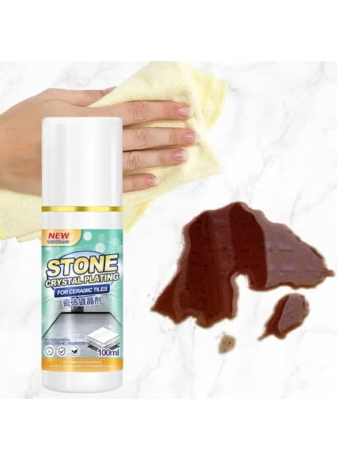 فوز اليوم طلاء الكريستال الحجري، شمع العناية بتلميع الحجر 100 مل، عامل تجديد الطلاء الكريستالي، سائل إصلاح الخدوش، منظف آمن للحجر للأثاث الرخامي، بلاط السيراميك، أرضيات الحجر، طاولات كوارتز. - Image 4
