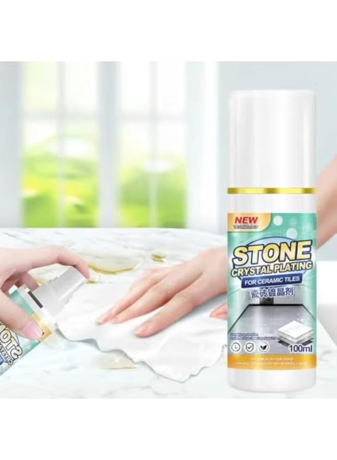 فوز اليوم طلاء الكريستال الحجري، شمع العناية بتلميع الحجر 100 مل، عامل تجديد الطلاء الكريستالي، سائل إصلاح الخدوش، منظف آمن للحجر للأثاث الرخامي، بلاط السيراميك، أرضيات الحجر، طاولات كوارتز. - Image 3