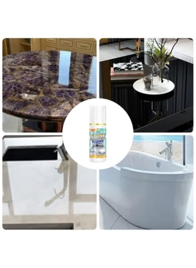 فوز اليوم طلاء الكريستال الحجري، شمع العناية بتلميع الحجر 100 مل، عامل تجديد الطلاء الكريستالي، سائل إصلاح الخدوش، منظف آمن للحجر للأثاث الرخامي، بلاط السيراميك، أرضيات الحجر، طاولات كوارتز. - Image 2