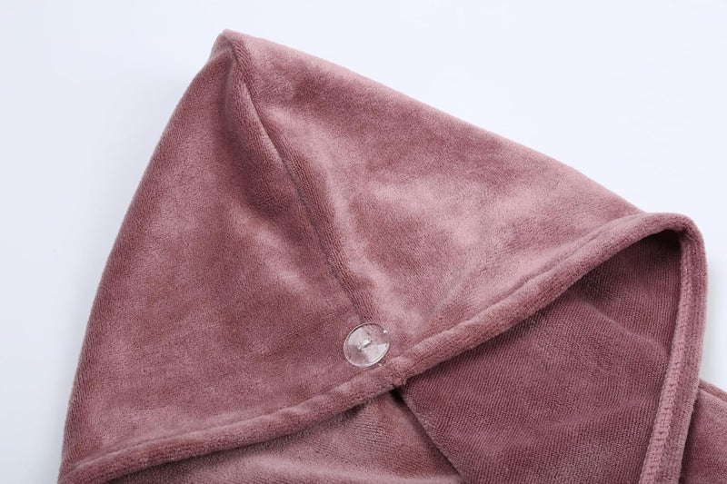 HOUSSE Microfibre Head Towels, 450 GSM, 25x65 cms, Set of 3, for Girls and Women (Atmosphere,Rose Taupe,Frost Grey) - Image 2